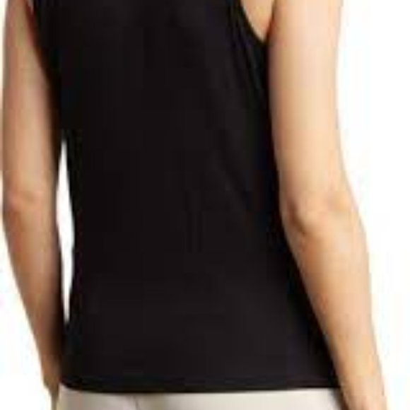 NWOT Renee C Sleeveless Cowl Neck Top in Black, Size Medium - Picture 2 of 6
